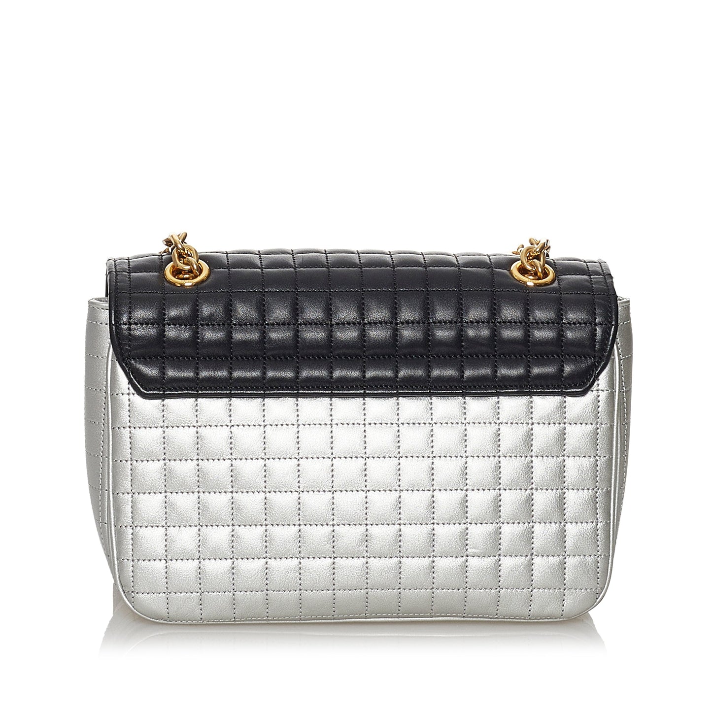 Celine C Crossbody Bag Medium Bicolor Quilted Leather