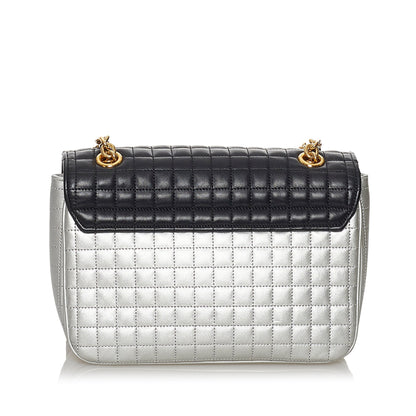Celine C Crossbody Bag Medium Bicolor Quilted Leather