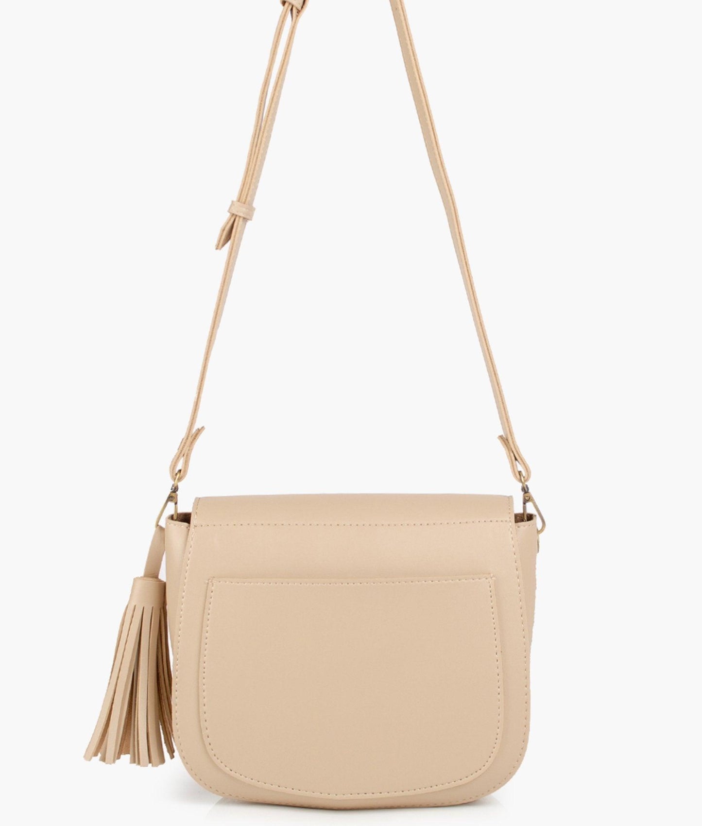 Off-white foldover saddle bag