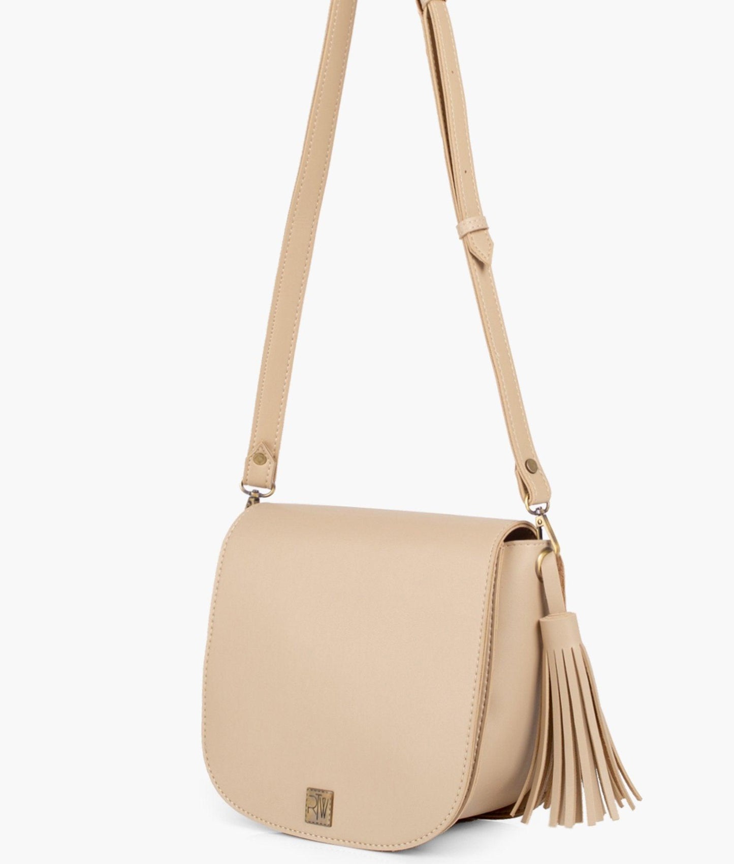 Off-white foldover saddle bag
