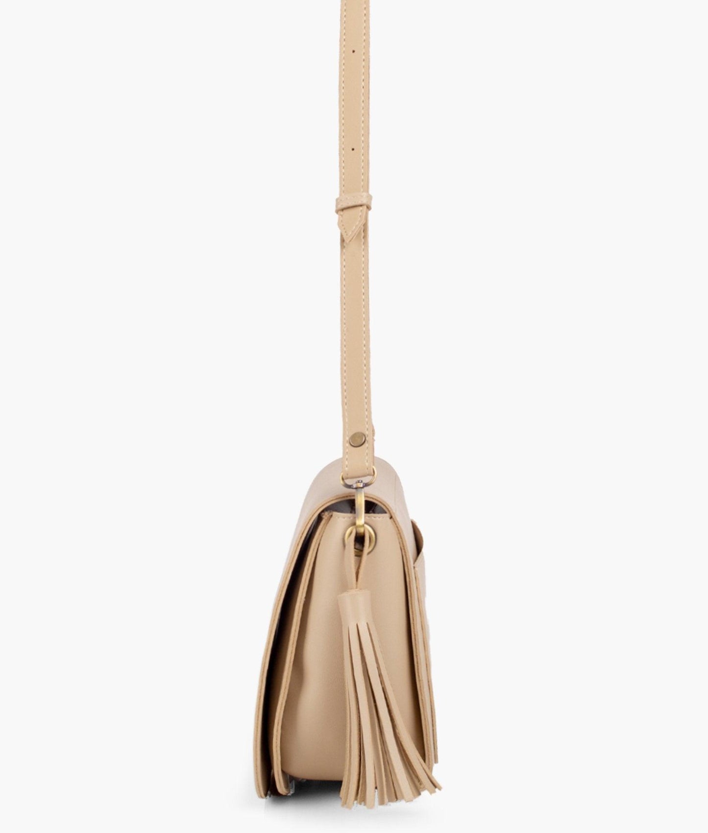 Off-white foldover saddle bag