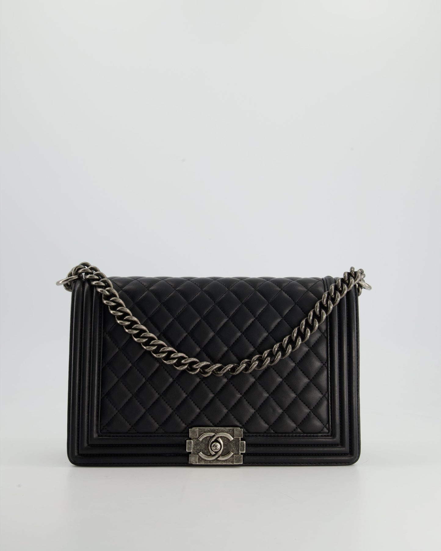Chanel Boy Large Lambskin Leather Black Handbag Style