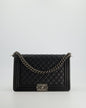 Chanel Boy Large Lambskin Leather Black Handbag
