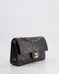Chanel Black Small Double Flap Bag in Lambskin Leather with 24K Gold Hardware