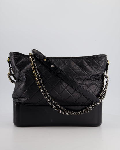 Chanel Gabrielle Large Lambskin Leather Black Handbag Style