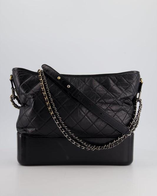 Chanel Gabrielle Large Lambskin Leather Black Handbag Style