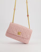 Chanel Flap Mini Baby Lambskin Leather Pink Gold Chain Shoulder Bag Style