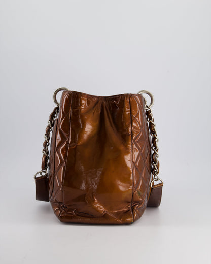 Chanel Leather Silver Luxury Tote