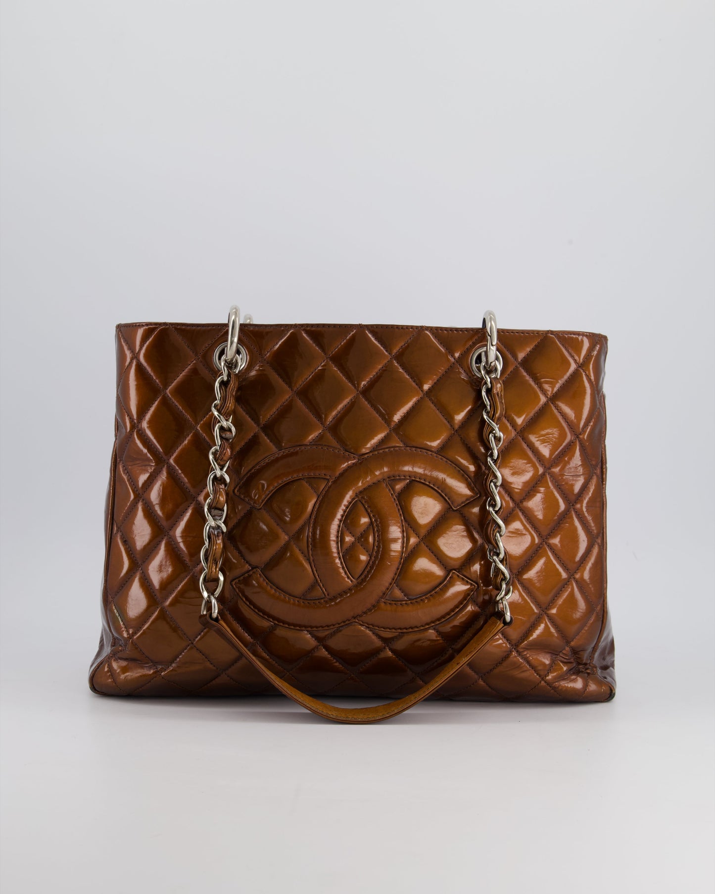 Chanel Leather Silver Luxury Tote Style