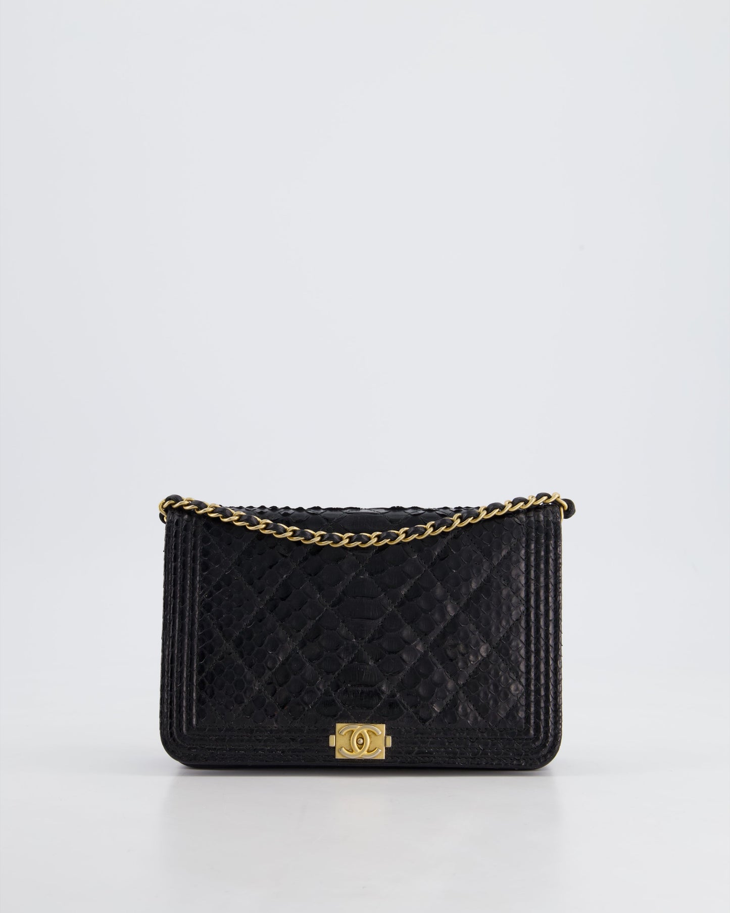 Chanel Boy Black Gold Chain Crossbody Style