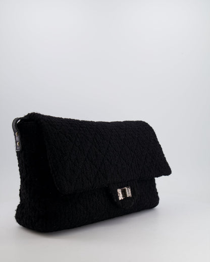 Chanel Flap Quilted Tweed Black Shoulder Bag