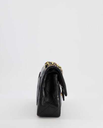 Chanel Black Classic Small Double Flap Bag in Lambskin Leather with 24K Gold Hardware