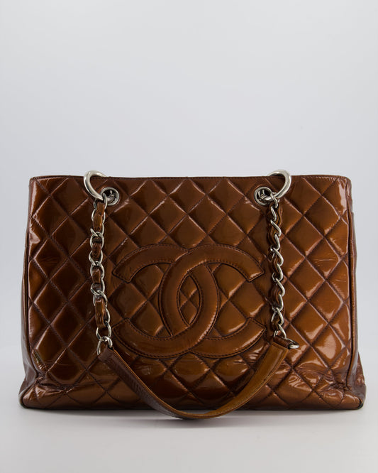 Chanel Leather Silver Luxury Tote Style 2