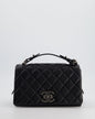 Chanel Black City Rock Bag in Goatskin Leather with Ruthenium Hardware