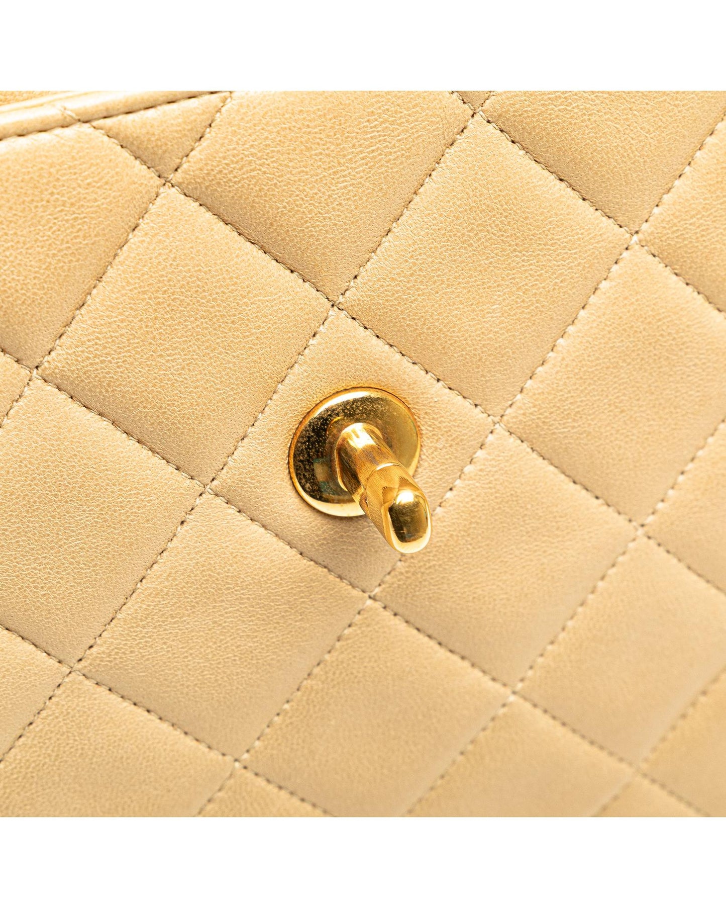 Quilted Lambskin Leather Chain Crossbody Bag with Twist Lock