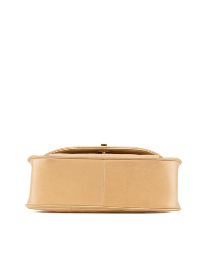 Quilted Lambskin Leather Chain Crossbody Bag with Twist Lock