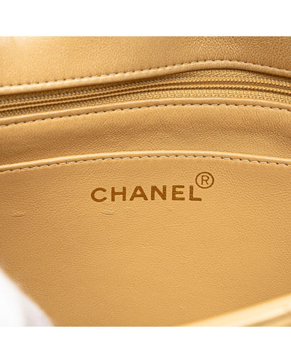 Quilted Lambskin Leather Chain Crossbody Bag with Twist Lock