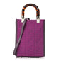 Fendi Technical Fabric Vitello Ceylon Plexiglass FF Mini Fendi Sunshine Shopper Tote Pink Bouganville