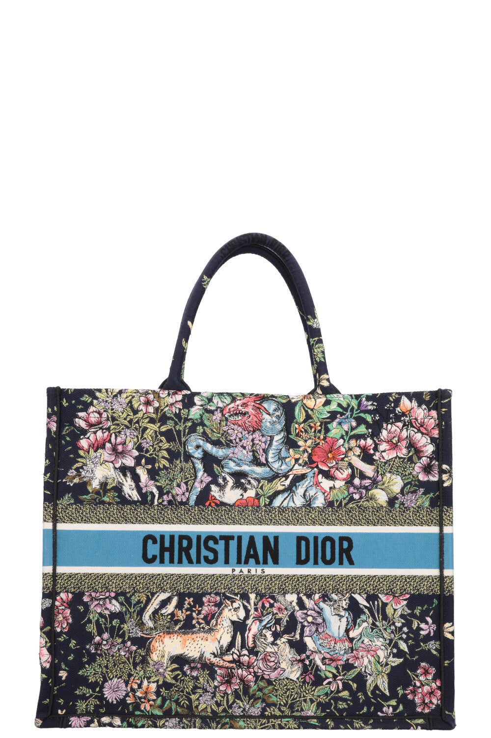 Christian Dior Large Dioriviera Book Tote Blue