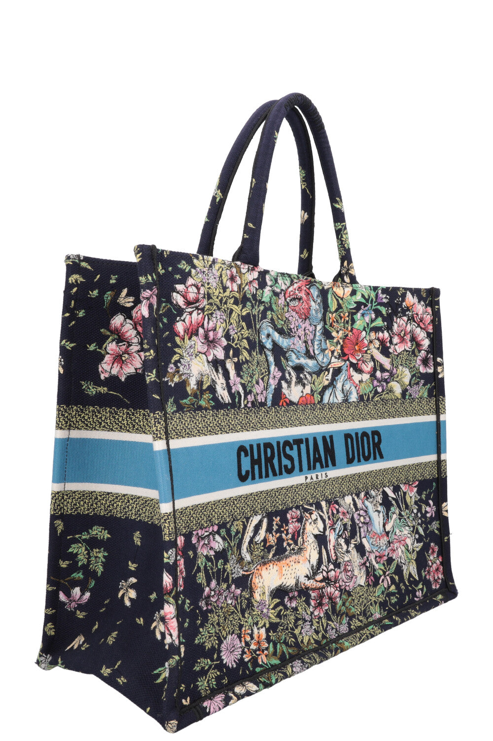 Christian Dior Large Dioriviera Book Tote Blue