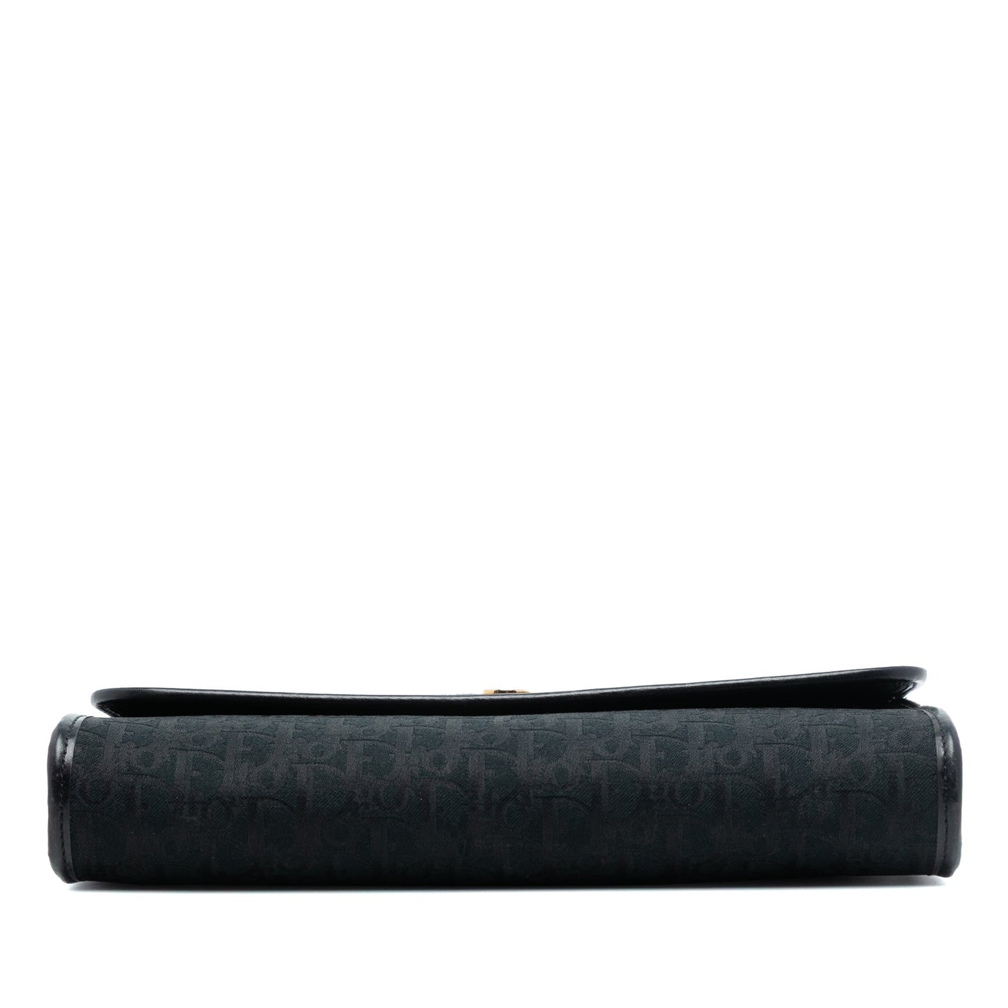 Black Dior Diorissimo Trotter Canvas Chain Shoulder Bag