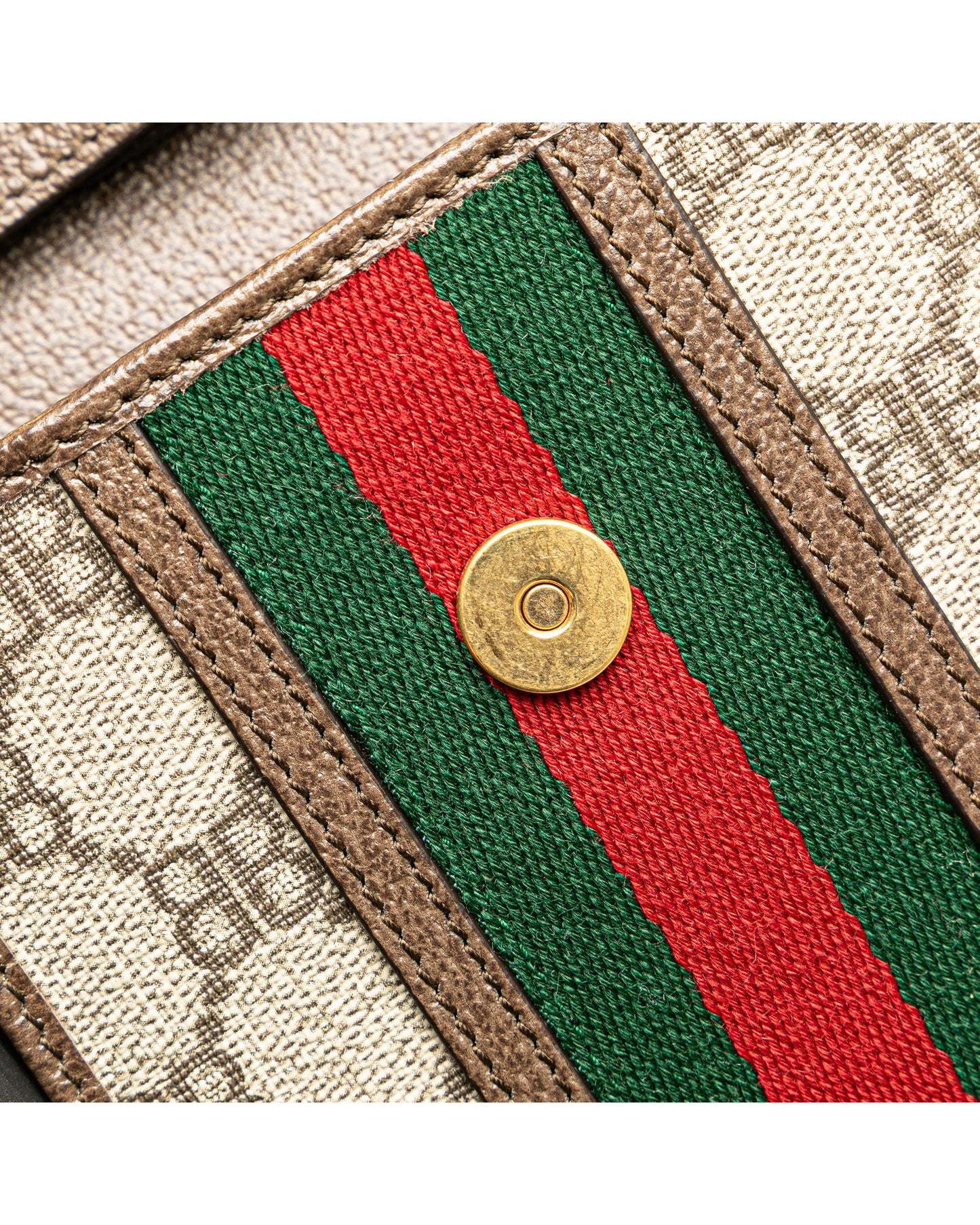 Crossbody Coated Canvas Phone Case with Leather Trim and Magnetic Closure