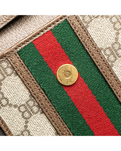 Crossbody Coated Canvas Phone Case with Leather Trim and Magnetic Closure