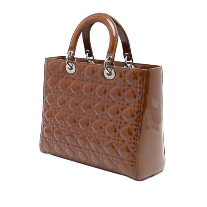 Dior Lady Dior Cannage Brown Handbag Cannage