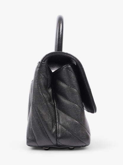 Chanel Coco Top Handle So Black Caviar Leather Small