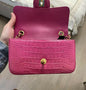 Chanel Pink Mini Crocodile Flap Bag