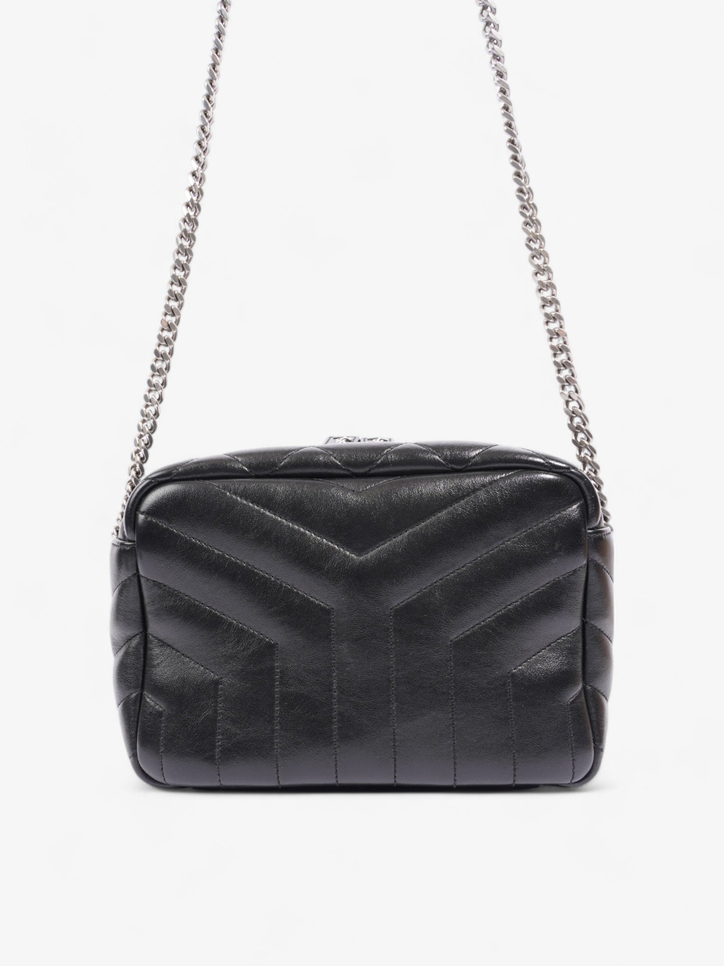 Saint Laurent Loulou Bowling Bag Black Calfskin Leather Small