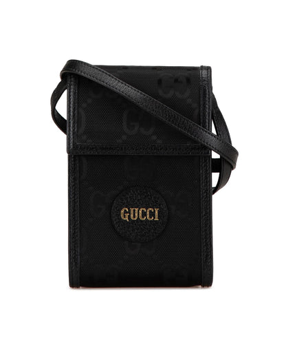 Mini Nylon Crossbody Bag with Leather Trim and Magnetic Flap Closure