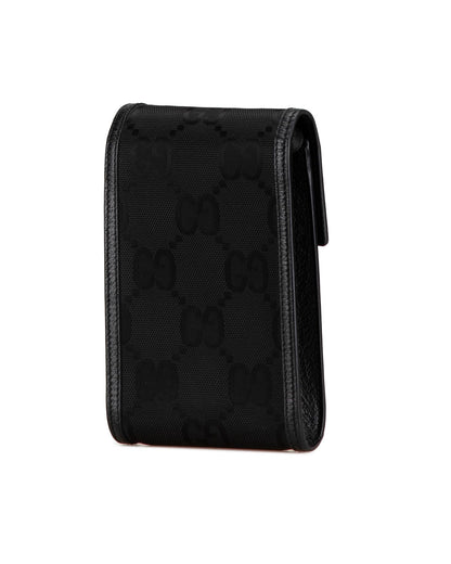 Mini Nylon Crossbody Bag with Leather Trim and Magnetic Flap Closure