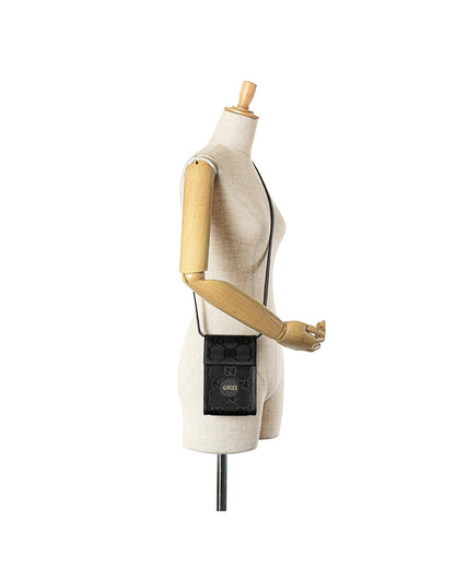 Mini Nylon Crossbody Bag with Leather Trim and Magnetic Flap Closure