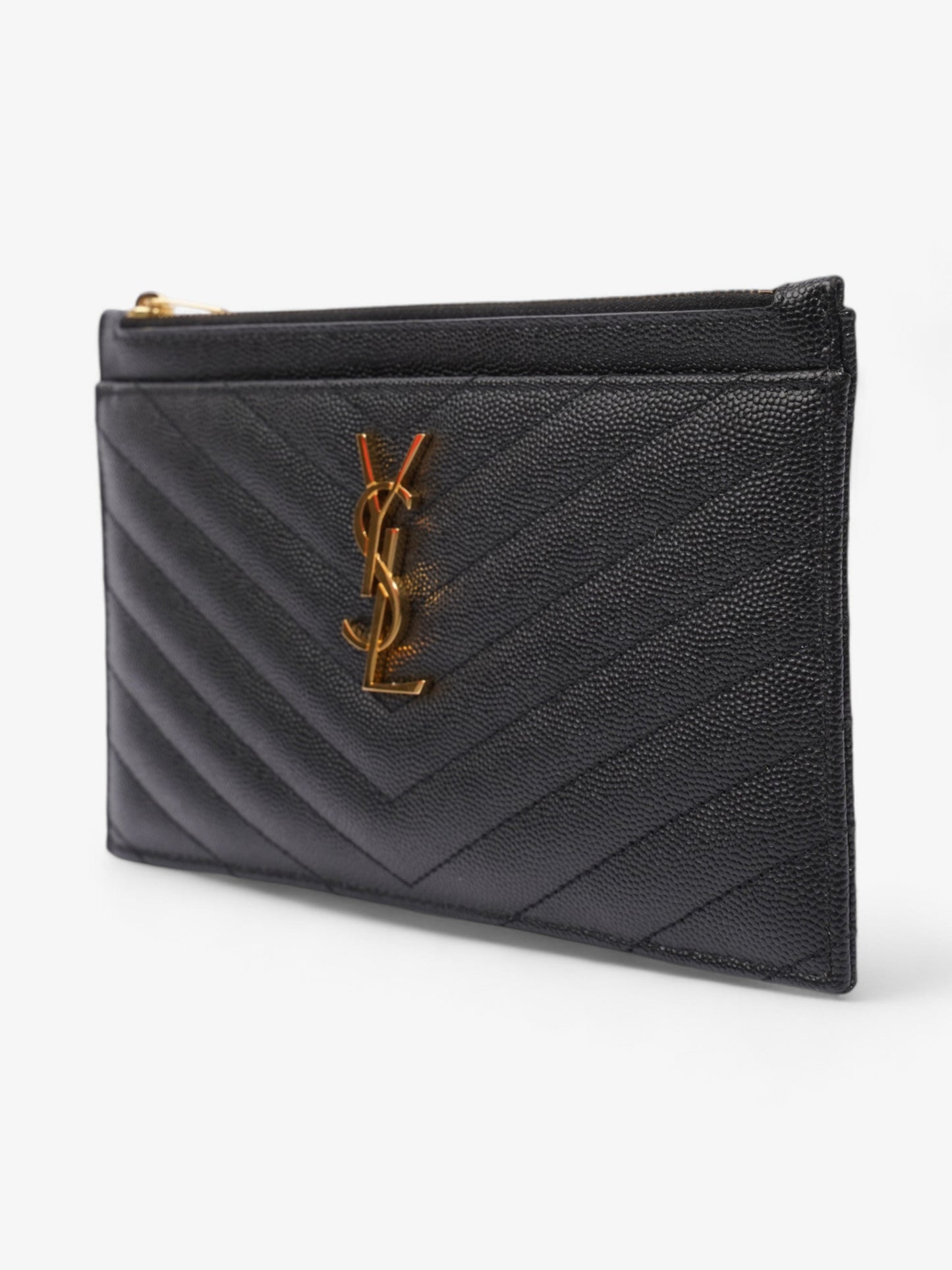 Saint Laurent Cassandre Leather Black Shoulder Bag Leather