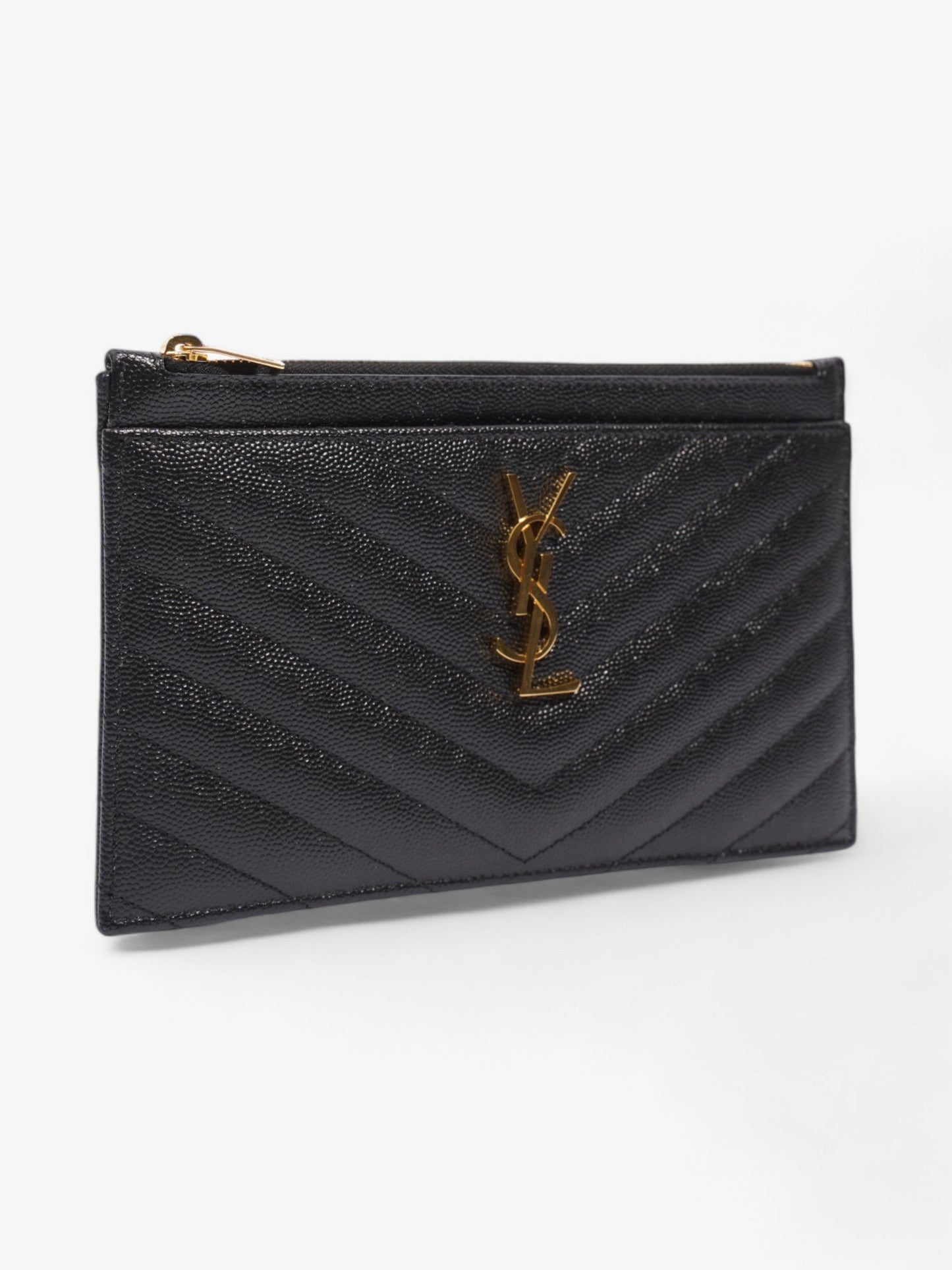 Saint Laurent Cassandre Leather Black Shoulder Bag Leather