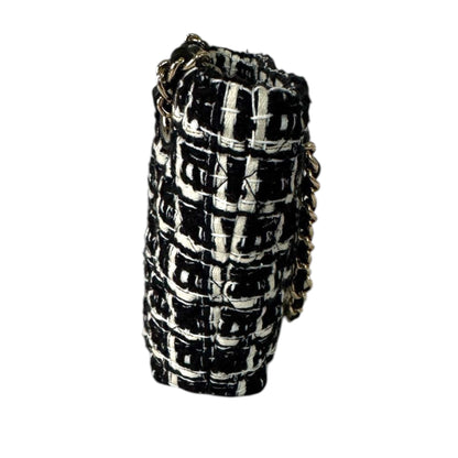 Chanel Black and White Tweed Small Bag