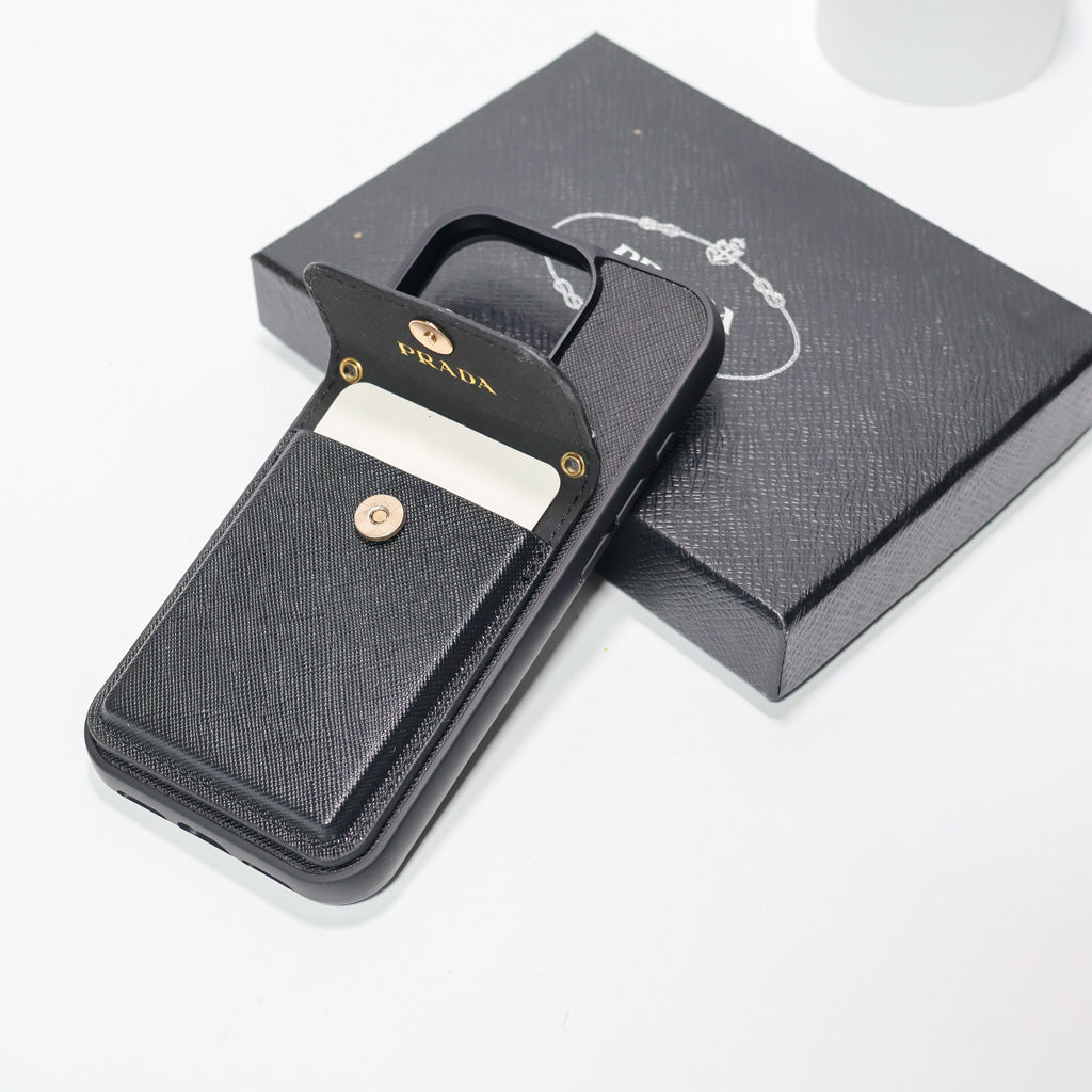 Prada Card Holder Phone Case for iphone 1216 pro Max Plus