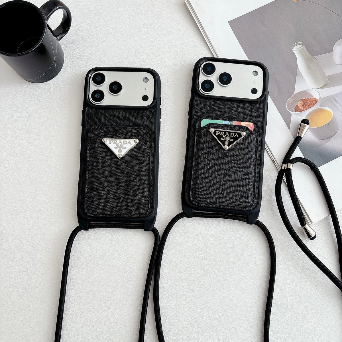 Prada Crossbody Phone Case Iphone 12-17 / Pro / Pro Max / Plus / Air / 18 Pro / 18 Pro Max