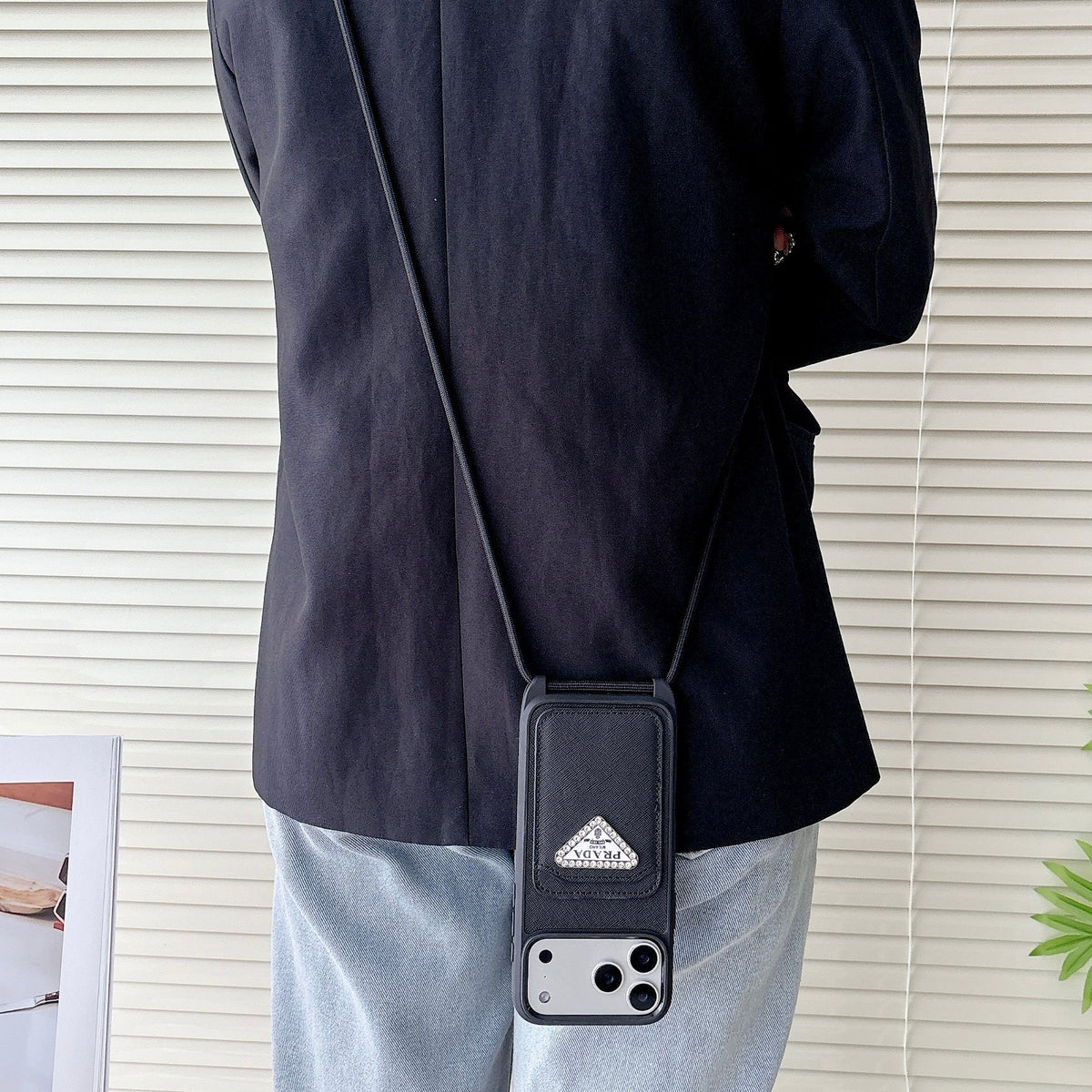 Prada Crossbody Phone Case Iphone 12-17 / Pro / Pro Max / Plus / Air / 18 Pro / 18 Pro Max
