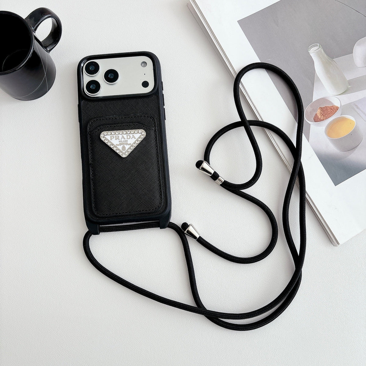 Prada Crossbody Phone Case Iphone 12-17 / Pro / Pro Max / Plus / Air / 18 Pro / 18 Pro Max