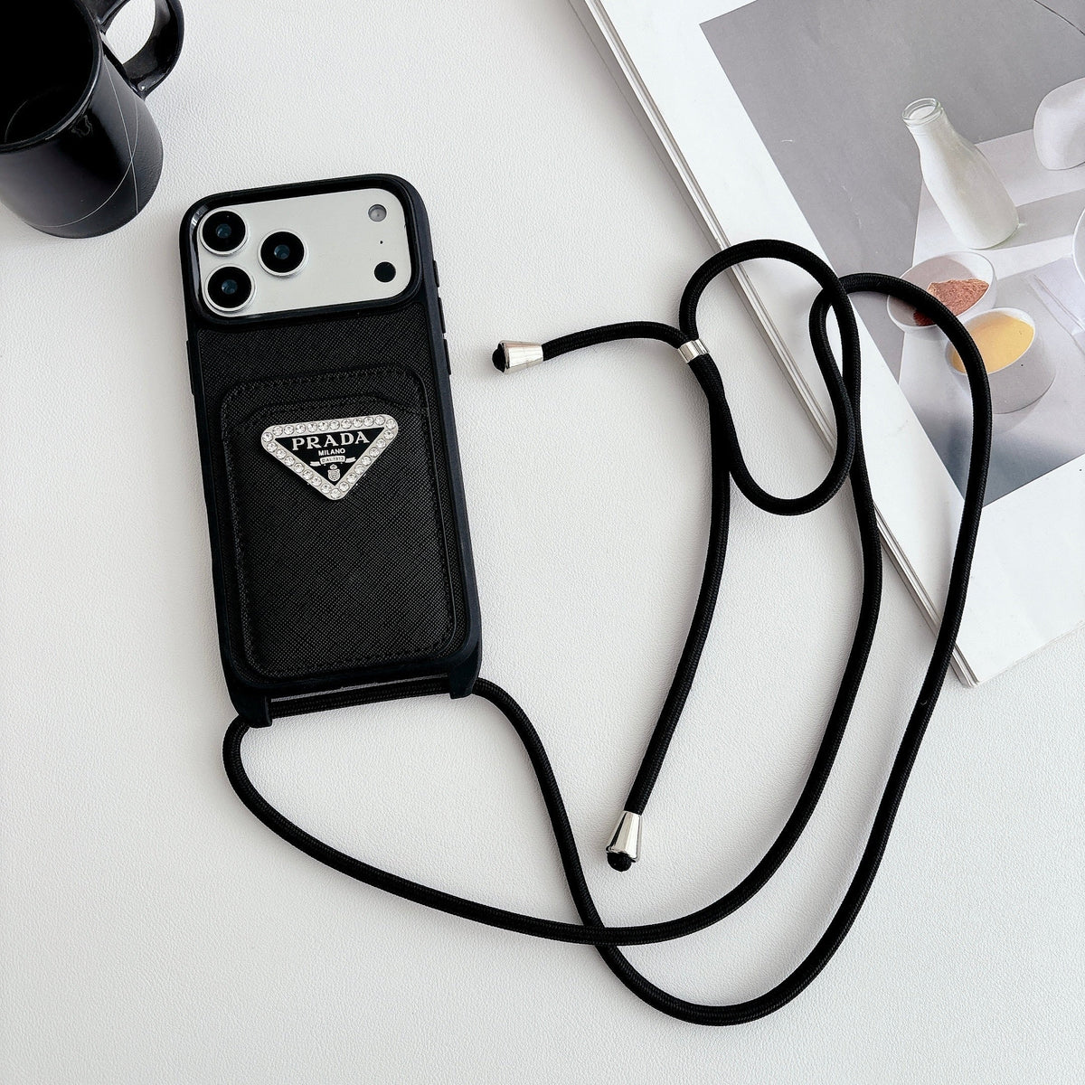 Prada Crossbody Phone Case Iphone 12-17 / Pro / Pro Max / Plus / Air / 18 Pro / 18 Pro Max