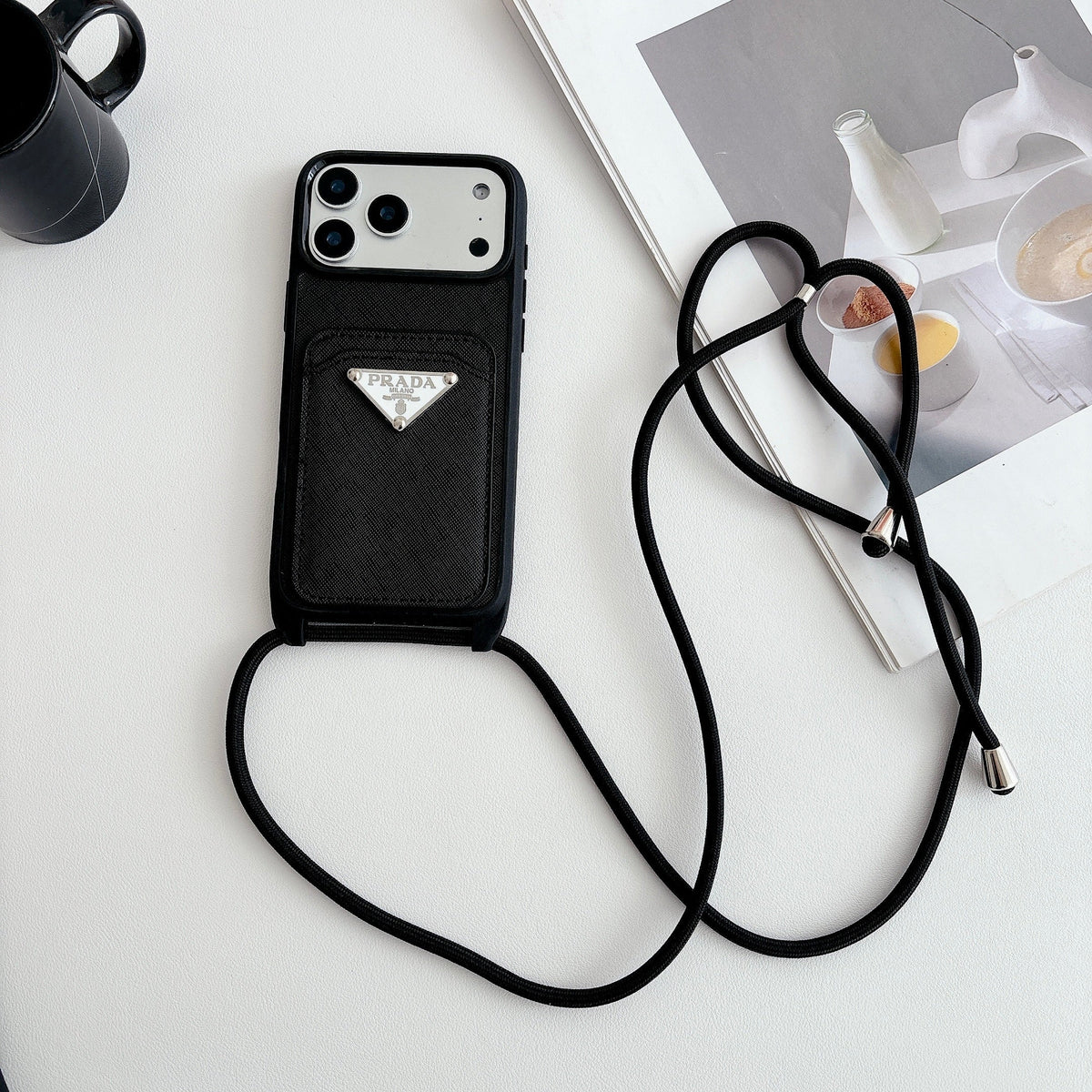 Prada Crossbody Phone Case Iphone 12-17 / Pro / Pro Max / Plus / Air / 18 Pro / 18 Pro Max