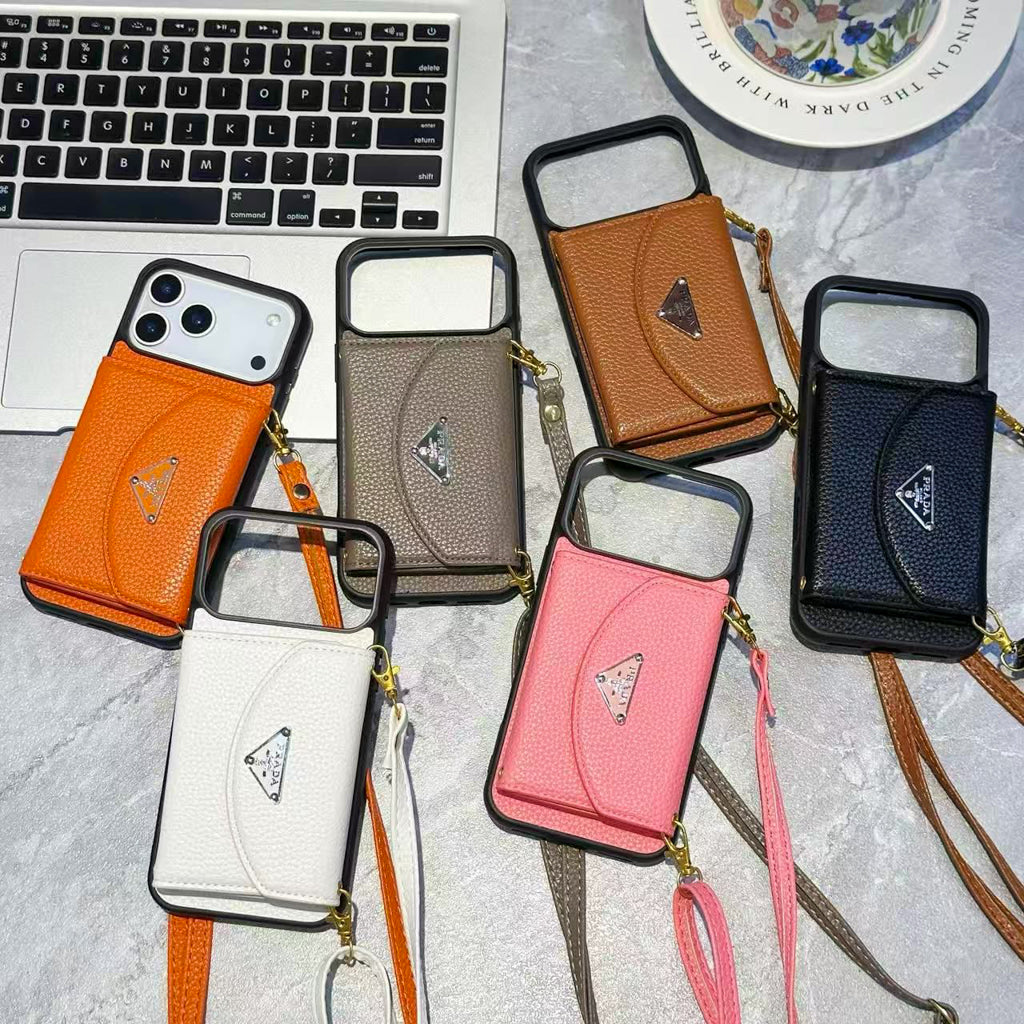 Pr Crossbody Wallet Phone Case Iphone 12-17/ Pro / Pro Max / Plus / Air / 18 Pro / 18 Pro Max