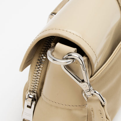 Prada Re-Nylon Patent Leather Double Pocket Crossbody (SHF-Na1ANI)