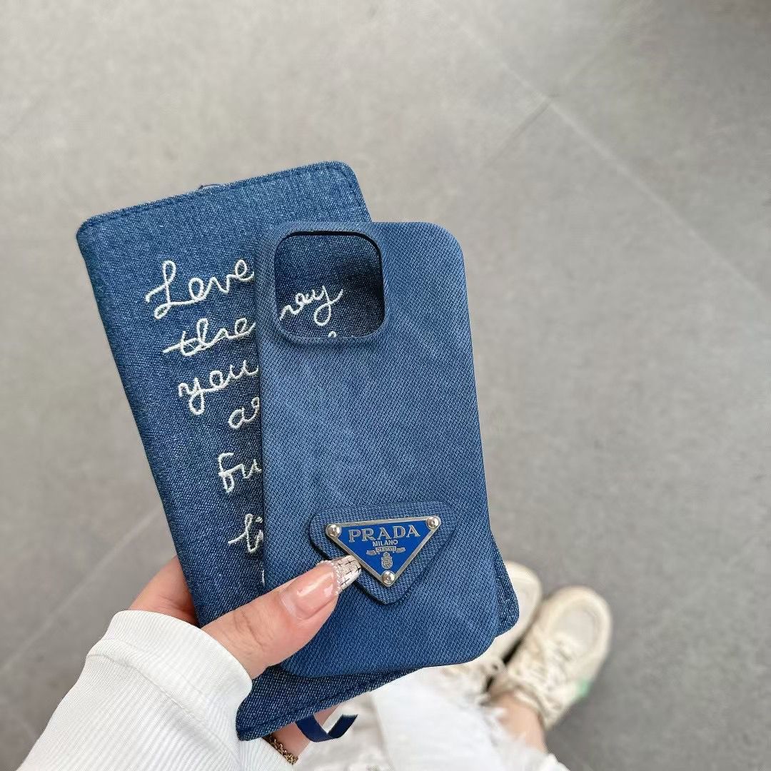 Prada iPhone Case Denim Fabric