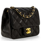 Chanel Classic Flap Lambskin Black Shoulder Bag Style 243