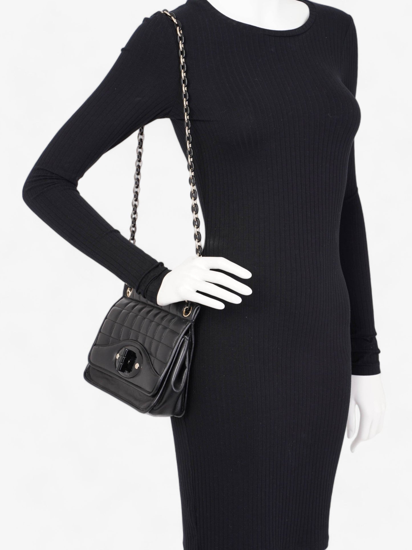 Chanel Chain Flap Black Leather