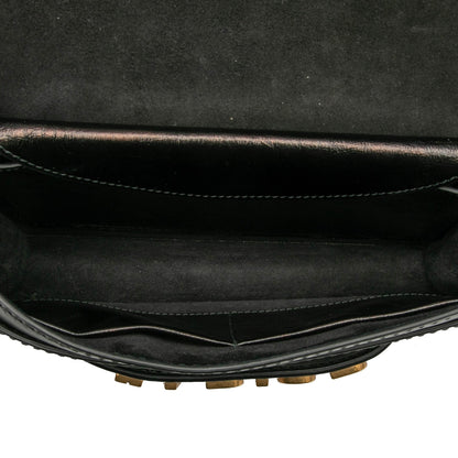 Black Dior Leather Jadior Chain Flap Shoulder Bag