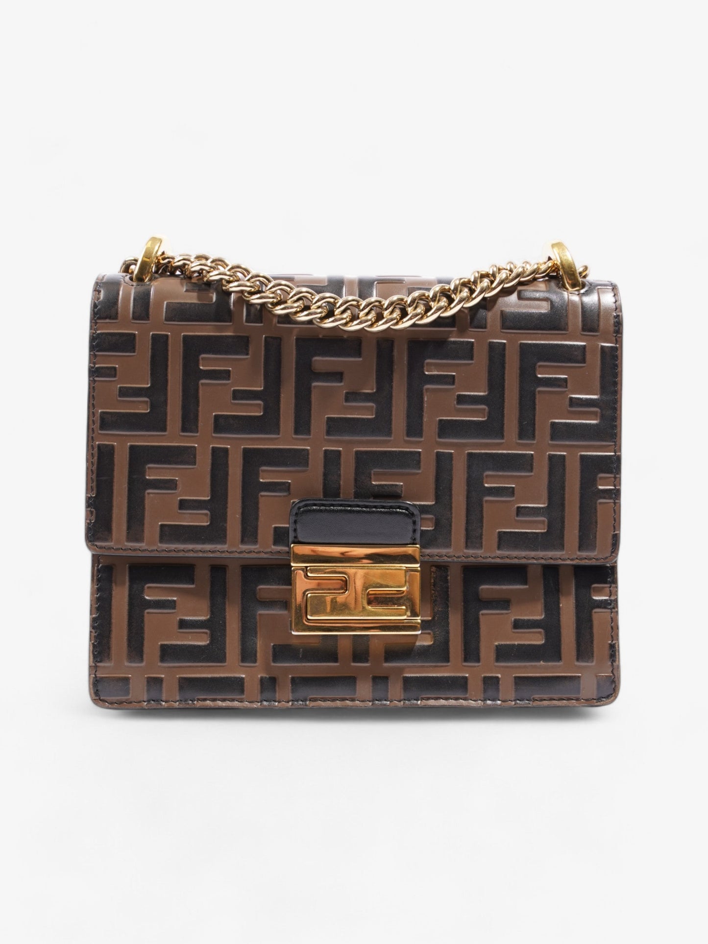 Fendi Kan U Leather Red Shoulder Bag Leather